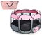 Pet Life All-Terrain Wire-Framed Collapsible Travel Pet Dog Playpen Crate, MD, Pink